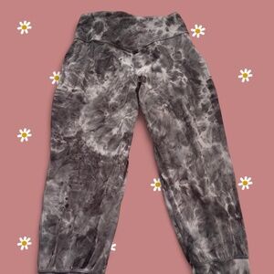 Lululemon Women's Brown Tie-Dye Sweatpants/Leggings